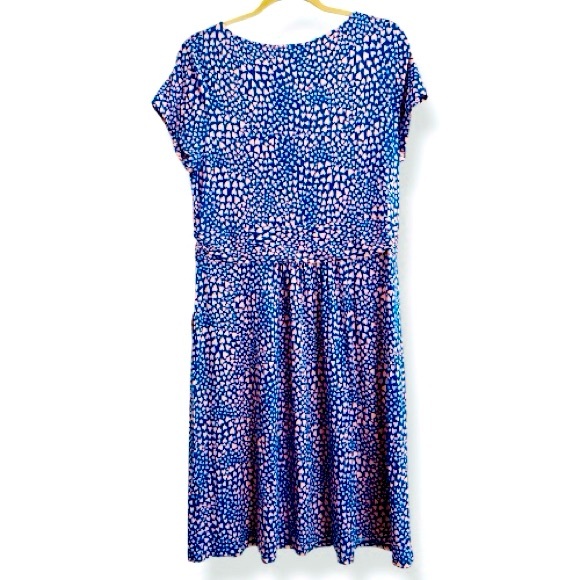 BODEN Amelie Jersey Dress Gallery Blue, Heart Cluster NWT Size 12 - Picture 5 of 12